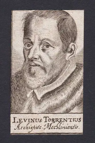 17. Jh. - Laevinus Torrentius / bishop Bischof Mechelen Portrait Kupferstich