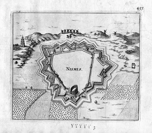 1666 - Nimes Gard Frankreich France gravure estampe Kupferstich