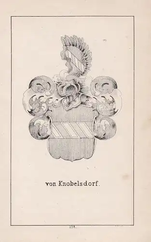 1840 Knobelsdorff Meißen Meissen Wappen heraldry Heraldik coat of arms Adel