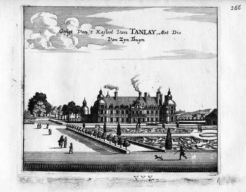 1666 - Chateau de Tanlay Yonne France Frankreich gravure estampe Kupferstich