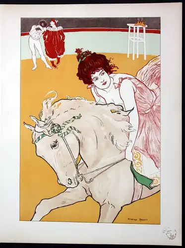1897 Richard Ranft Art Nouveau Jugendstil Lithographie Poster estampe Moderne