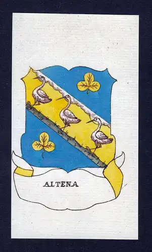 1800 Nordrhein-Westfalen Altena Wappen Adel coat of arms Kupferstich engraving