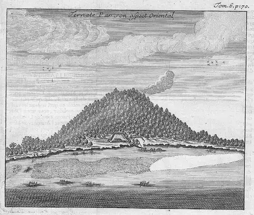 1700 - Ternate Maluku Islands Indonesia Kupferstich engraving map gravure