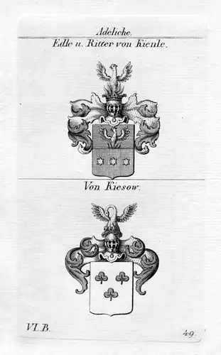 Ritter von Kienle / Von Kiesow / Bayern - Wappen coat of arms Heraldik heraldry