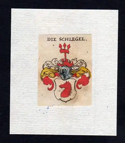 17. Jh Schlegel Wappen coat of arms heraldry Heraldik Kupferstich