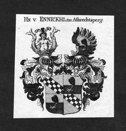 1820 - Ennickhl zu Albrechtsperg Wappen Adel coat of arms heraldry Heraldik