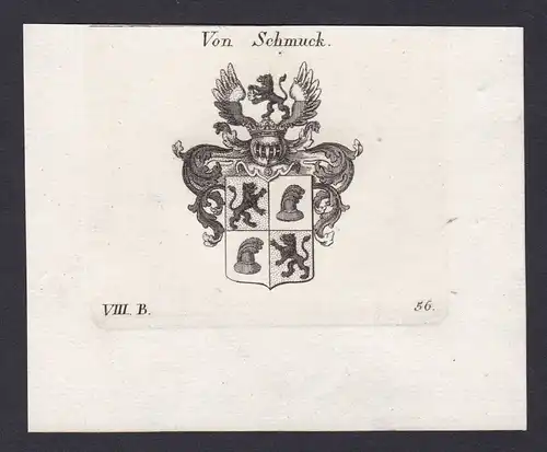 1820 Schmuck Wappen Adel coat of arms Heraldik Kupferstich antique print
