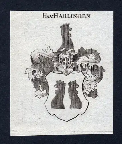 1820 Harlingen Niederlande Wappen Adel coat of arms Kupferstich engraving