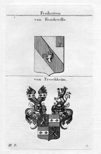 Von Froideville / von Froschheim / Bayern - Wappen coat of arms Heraldik heraldr