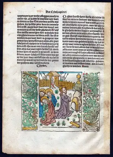 1499 Blatt CCLXVIII Inkunabel Vita Christi Zwolle Holzschnitt woodcut incunable