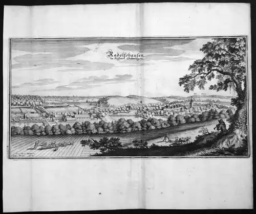 Radolfshausen - Fürstentum Grubenhagen - Kupferstich Merian Merian: