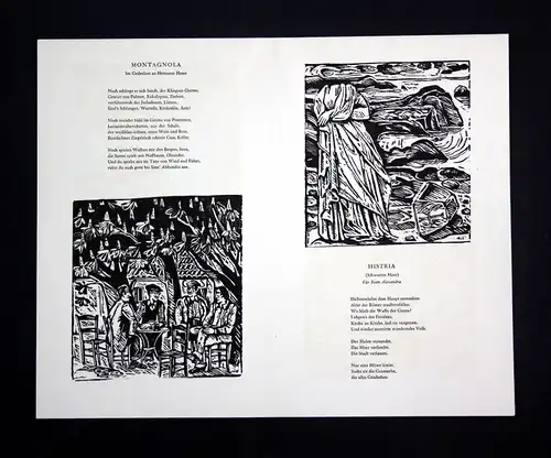 1990 Klaus Eberlein Herbert Günther Holzschnitte zu Gedichten signiert