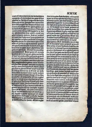 1499 Blatt XXIX Inkunabel Vita Christi Zwolle incunable Dutch Holland