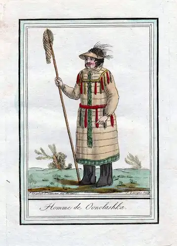 1780 Alaska North America Tracht Trachten costume Kupferstich engraving