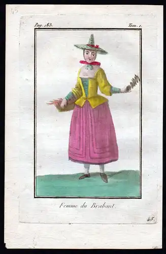 1780 - Brabant Holland Niederlande Netherlands costume Kupferstich Tracht