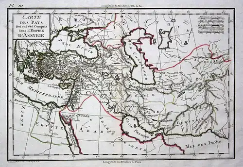 1800 Syria Syrien Egypt Ägypten Arabia Arabien Afrika Africa Karte map Mentelle