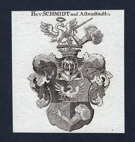 Schmidt Altenstadt Niederlande Wappen Adel coat of arms Kupferstich engraving