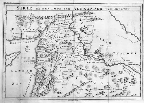 18. Jh. Syrien Syria Cyprus Zypern Turkey Karte map Kupferstich antique print