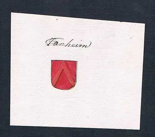 18. Jh. Tannheim Handschrift Manuskript Wappen manuscript coat of arms