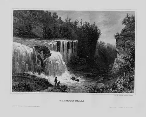 Trenton Falls Wasserfall New York Oneida America engraving