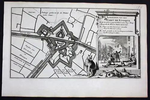 - Knokke Heist Flanders Belgium gravure engraving Ratelband map carte
