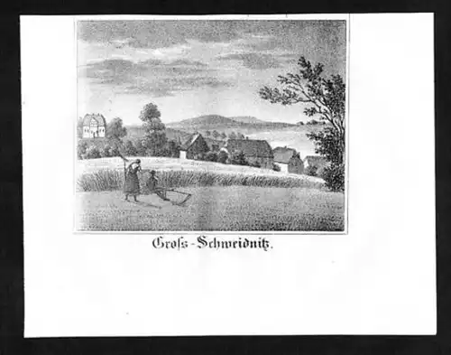 Großschweidnitz Landkreis Görlitz Lithographie