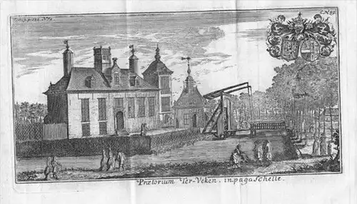 Schelle Kasteel Ter Veeken Belgique Kupferstich gravure Belgique