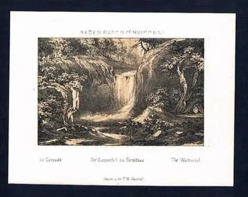 Geroldsau Baden-Baden Lithographie