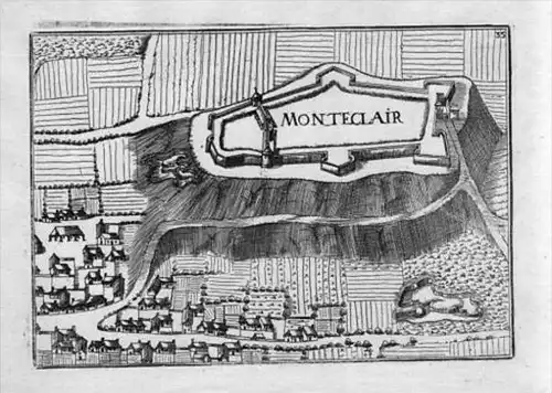 Montéclair Andelot-Blancheville Haute-Marne map carte Kupferstich gravure