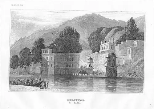 Hurduwar Festung Fort Ostindien India engraving Original