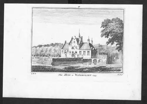 Heinkenszand Watervliet Borsele Kupferstich Holland gravure map engraving