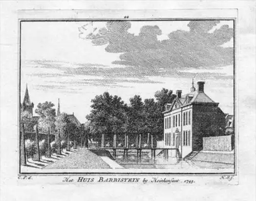 Heinkenszand Borsele Huis Barbistein Holland gravure Nederland vue