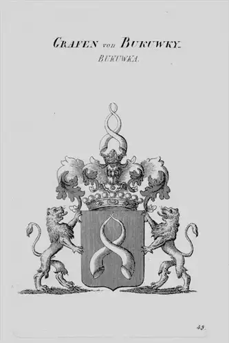 Bukuwky Bukuwka Wappen Adel coat of arms heraldry Heraldik Kupferstich