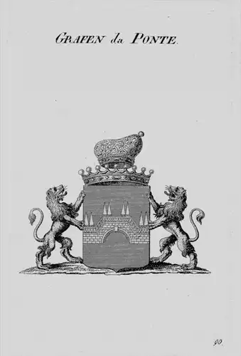 da Ponte Wappen Adel coat of arms heraldry Heraldik crest Kupferstich