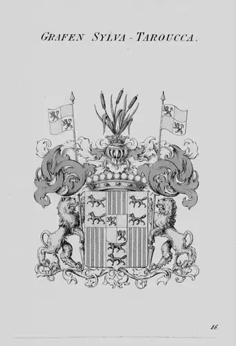 Sylva Taroucca Wappen Adel coat of arms heraldry Heraldik Kupferstich