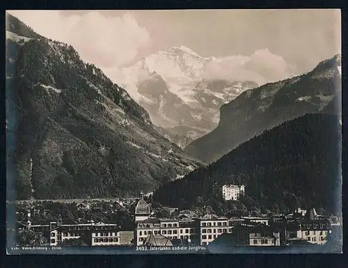 Interlaken Jungfrau Wehrli Original Foto photo vintage