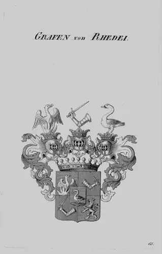Rhedei Wappen Adel coat of arms heraldry Heraldik crest Kupferstich