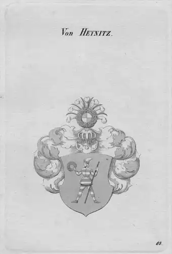 Von Heynitz Wappen Adel coat of arms heraldry Heraldik crest Kupferstich