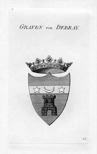 Debray Wappen Adel coat of arms heraldry Heraldik crest Kupferstich