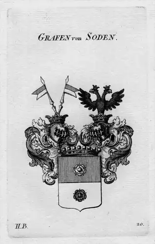 Soden Wappen Adel coat of arms heraldry Heraldik crest Kupferstich