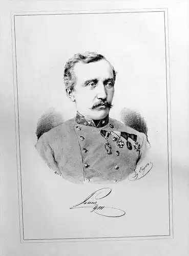 Viktor von Panz Portrait Lithographie litho lithograph