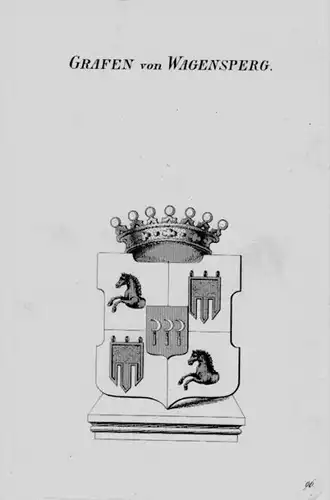 Wagensperg Wappen Adel coat of arms heraldry Heraldik crest Kupferstich