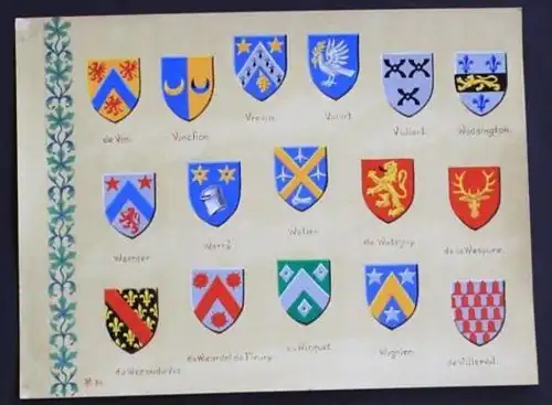 Vin Vinchou Vuiart Vullart Waddington Watigny Blason Wappen Heraldik
