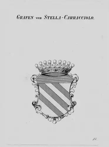 Stella Carracciolo Wappen Adel coat of arms heraldry Heraldik Kupferstich