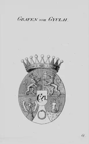 Gyulai Wappen Adel coat of arms heraldry Heraldik crest Kupferstich