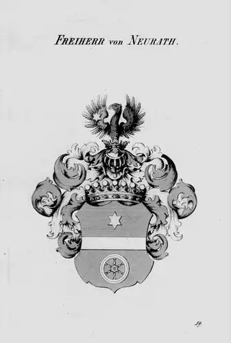 Neurath Wappen Adel coat of arms heraldry Heraldik crest Kupferstich