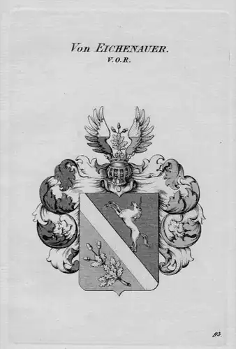 Eichenauer Wappen Adel coat of arms heraldry Heraldik crest Kupferstich