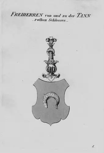 Tann Wappen Adel coat of arms heraldry Heraldik crest Kupferstich