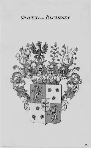 Blümegen Wappen Adel coat of arms heraldry Heraldik crest Kupferstich
