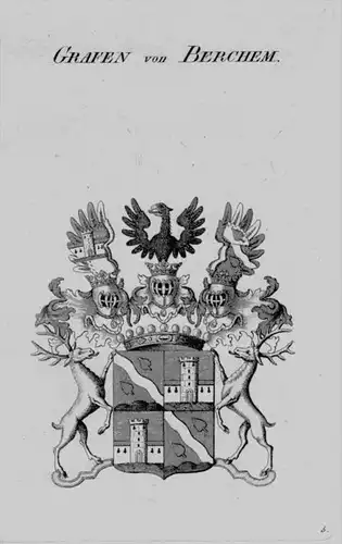 Berchem Wappen Adel coat of arms heraldry Heraldik crest Kupferstich